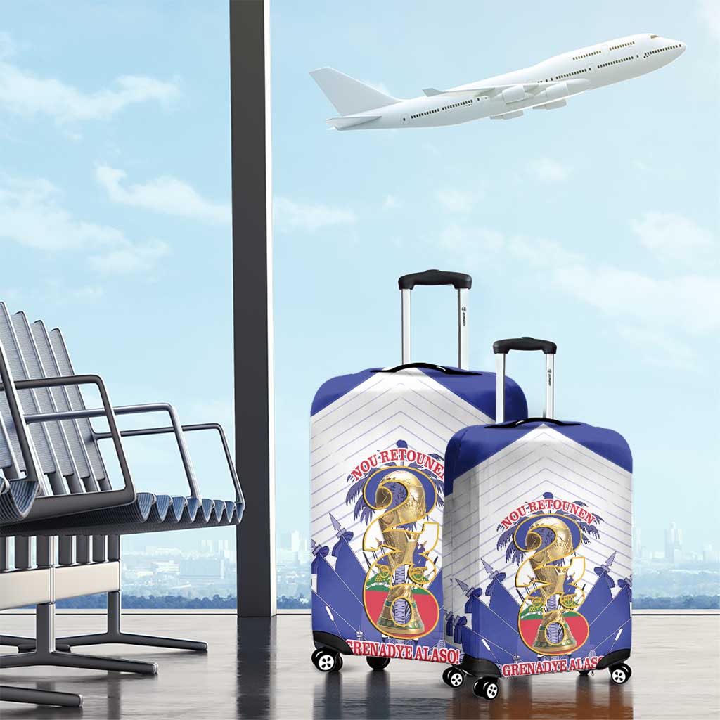 Les Grenadiers Haiti Football Luggage Cover 2026 Nou Retounen White Version - African Pride