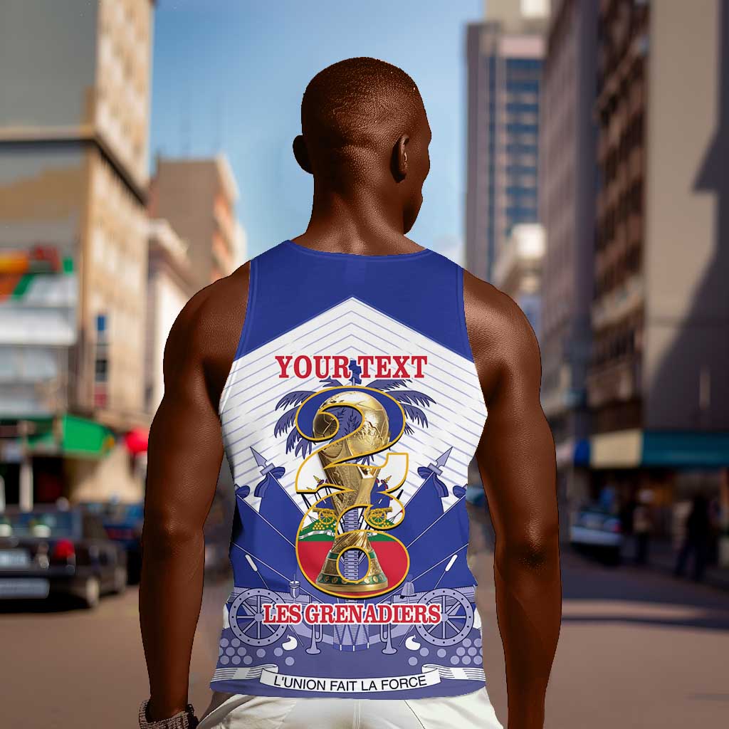 Personalized Les Grenadiers Haiti Football Men Tank Top 2026 Nou Retounen White Version - African Pride