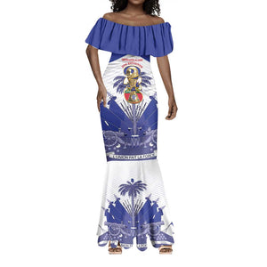 Personalized Les Grenadiers Haiti Football Mermaid Dress 2026 Nou Retounen White Version - African Pride