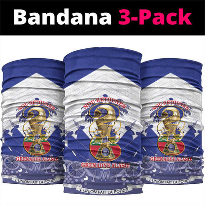 Les Grenadiers Haiti Football Neck Gaiter 2026 Nou Retounen White Version - African Pride