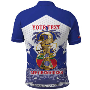 Personalized Les Grenadiers Haiti Football Polo Shirt 2026 Nou Retounen White Version - African Pride