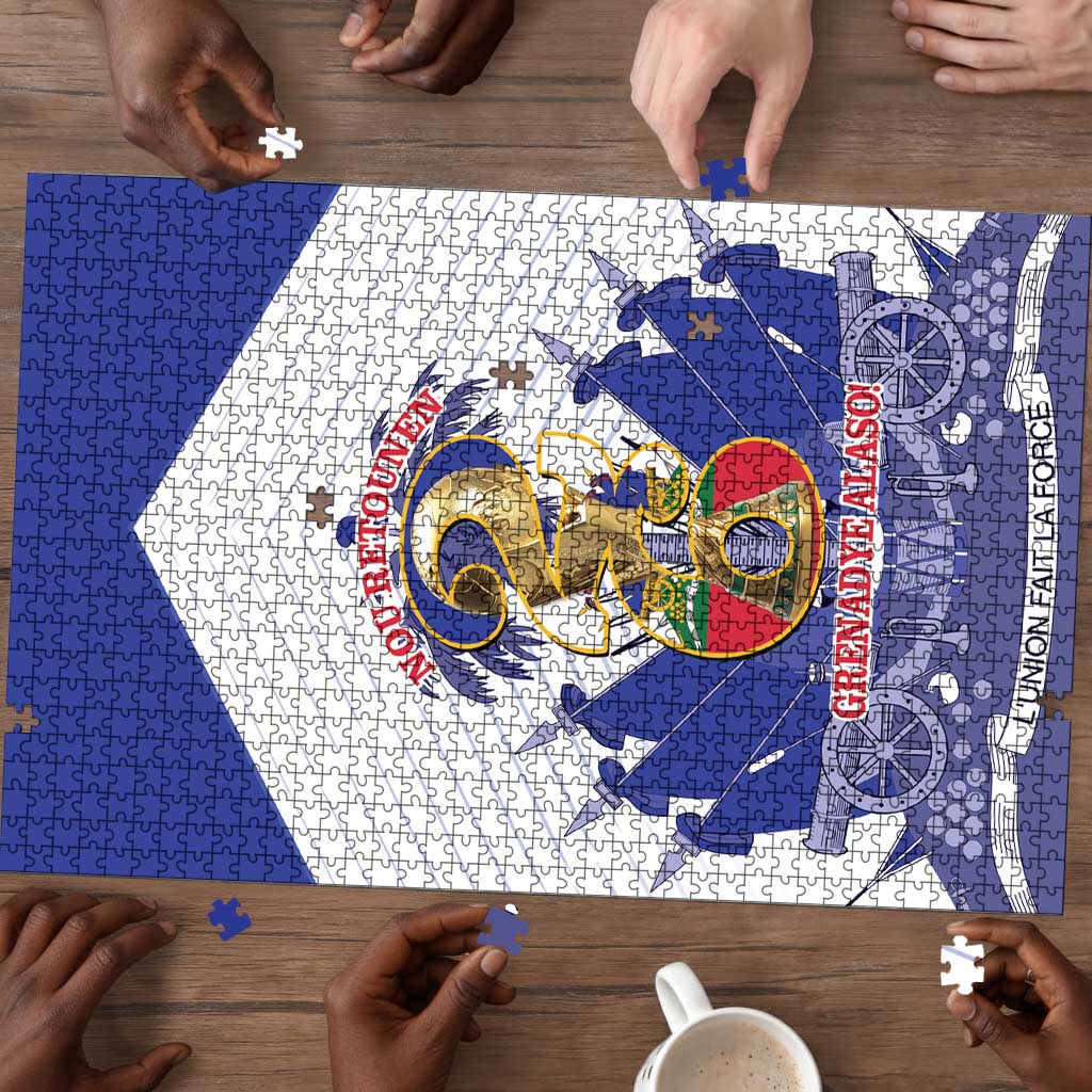 Les Grenadiers Haiti Football Puzzle 2026 Nou Retounen White Version