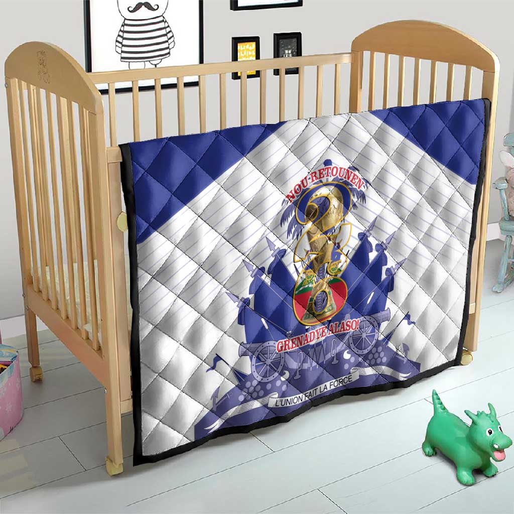 Les Grenadiers Haiti Football Quilt 2026 Nou Retounen White Version - African Pride
