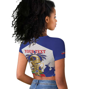 Personalized Les Grenadiers Haiti Football Raglan Cropped T shirt 2026 Nou Retounen White Version - African Pride