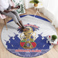 Les Grenadiers Haiti Football Round Carpet 2026 Nou Retounen White Version - African Pride