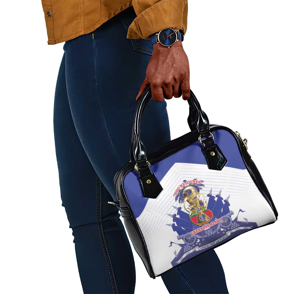 Les Grenadiers Haiti Football Shoulder Handbag 2026 Nou Retounen White Version - African Pride
