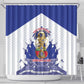 Les Grenadiers Haiti Football Shower Curtain 2026 Nou Retounen White Version - African Pride