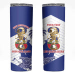 Personalized Les Grenadiers Haiti Football Skinny Tumbler 2026 Nou Retounen White Version - African Pride