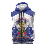 Personalized Les Grenadiers Haiti Football Sleeveless Zip Hoodie 2026 Nou Retounen White Version - African Pride