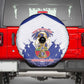 Les Grenadiers Haiti Football Spare Tire Cover 2026 Nou Retounen White Version - African Pride