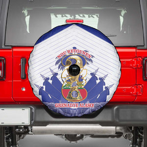 Les Grenadiers Haiti Football Spare Tire Cover 2026 Nou Retounen White Version - African Pride