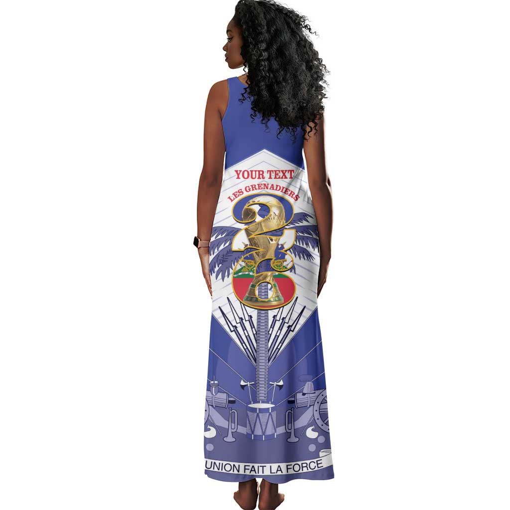 Personalized Les Grenadiers Haiti Football Tank Maxi Dress 2026 Nou Retounen White Version - African Pride