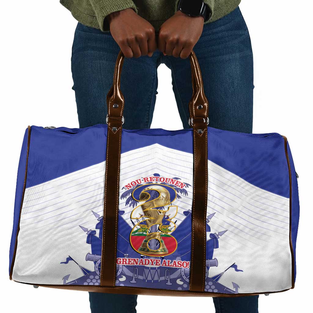 Les Grenadiers Haiti Football Travel Bag 2026 Nou Retounen White Version