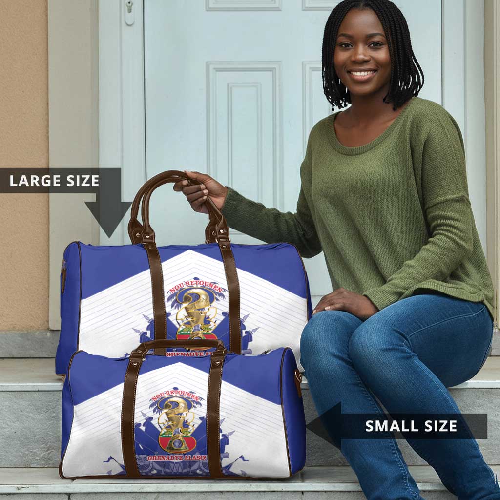 Les Grenadiers Haiti Football Travel Bag 2026 Nou Retounen White Version