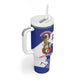 Personalized Les Grenadiers Haiti Football Tumbler With Handle 2026 Nou Retounen White Version - African Pride