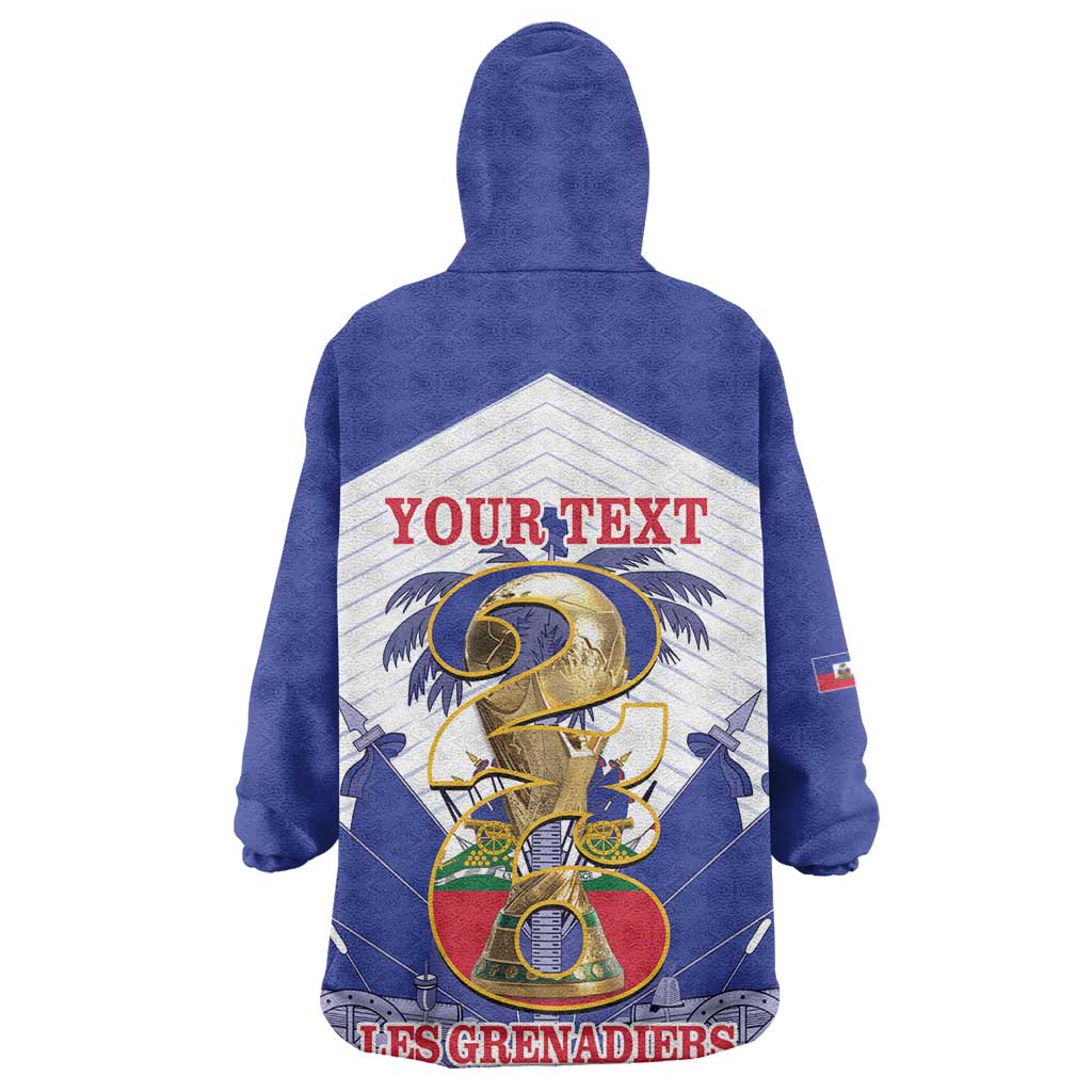 Personalized Les Grenadiers Haiti Football Wearable Blanket Hoodie 2026 Nou Retounen White Version - African Pride