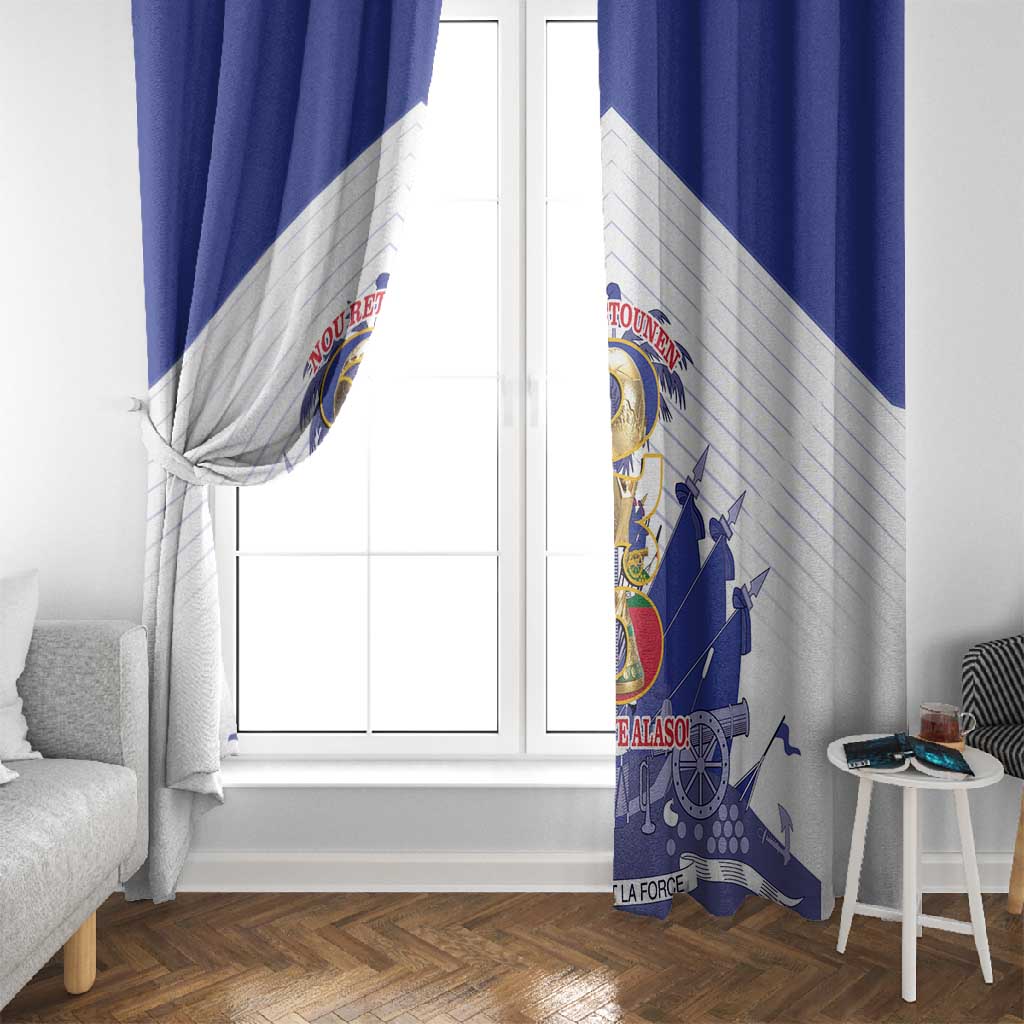 Les Grenadiers Haiti Football Window Curtain 2026 Nou Retounen White Version - African Pride