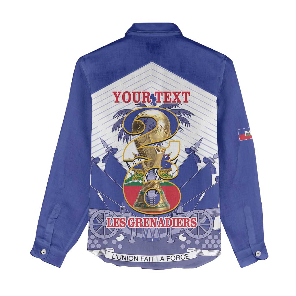 Personalized Les Grenadiers Haiti Football Women Casual Shirt 2026 Nou Retounen White Version - African Pride