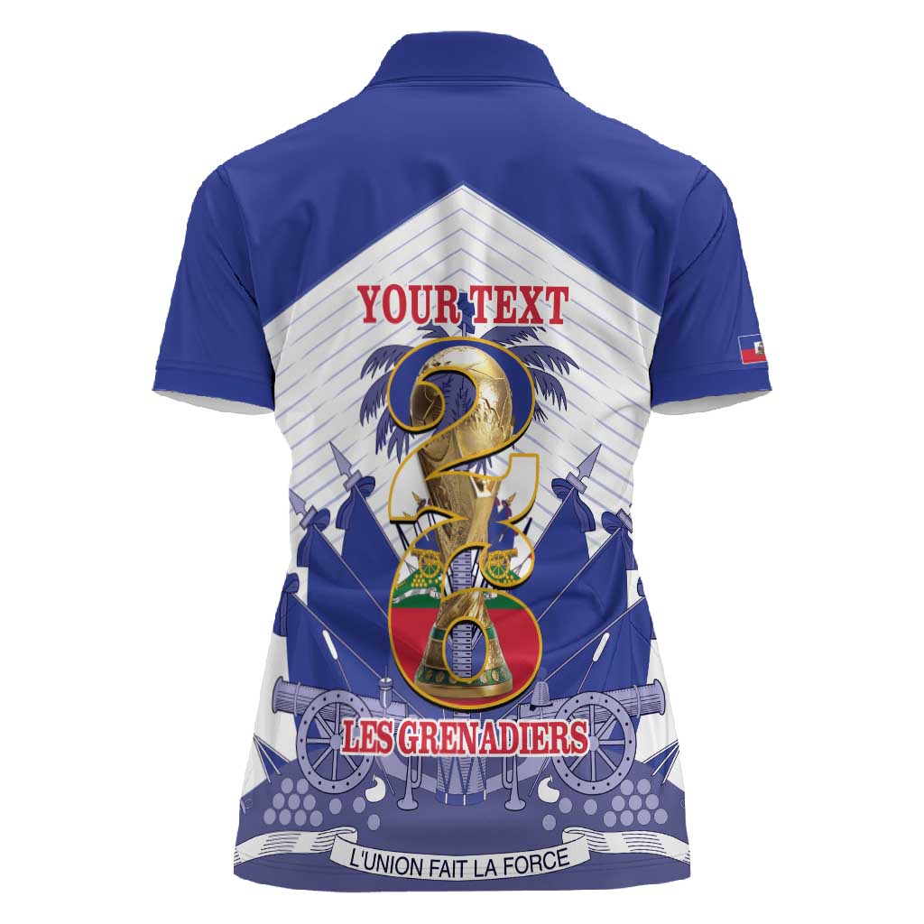 Personalized Les Grenadiers Haiti Football Women Polo Shirt 2026 Nou Retounen White Version - African Pride