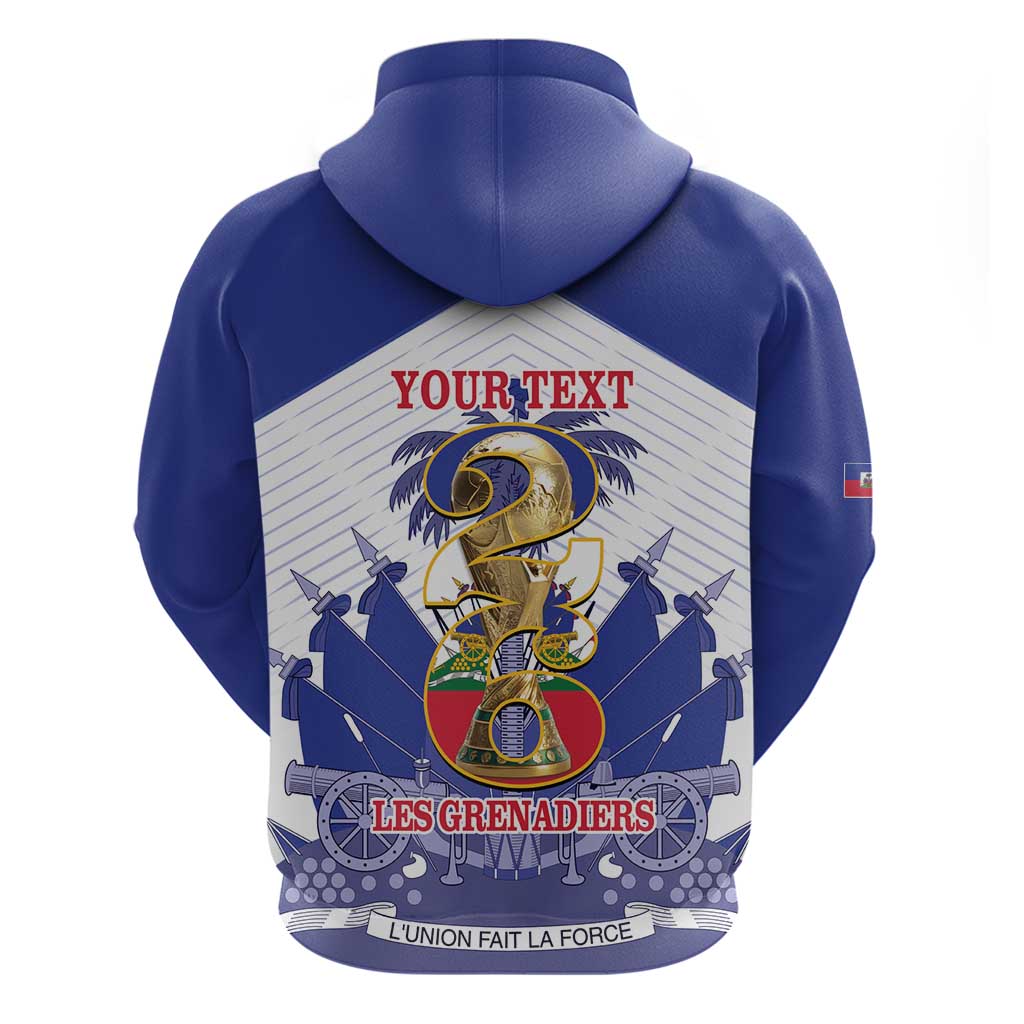 Personalized Les Grenadiers Haiti Football Zip Hoodie 2026 Nou Retounen White Version - African Pride