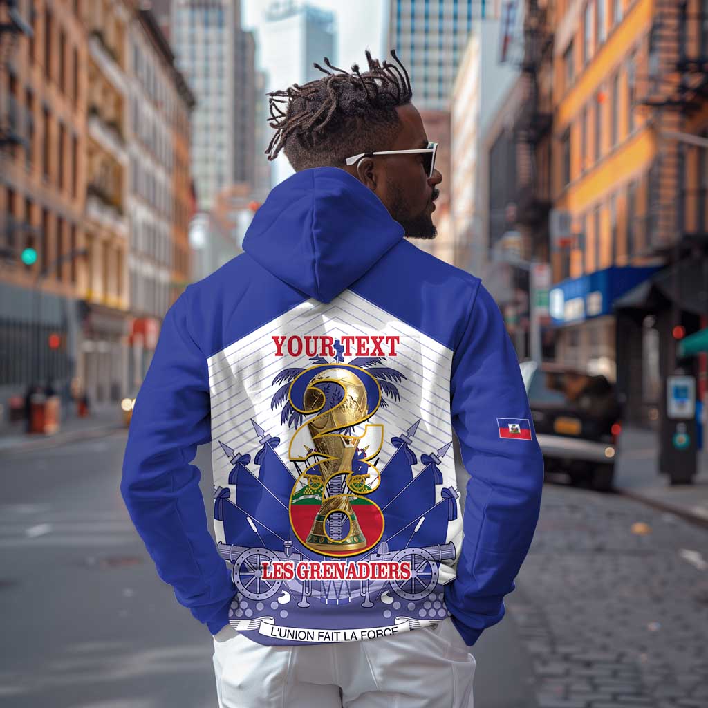 Personalized Les Grenadiers Haiti Football Zip Hoodie 2026 Nou Retounen White Version - African Pride