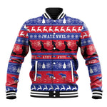 Afro Haiti Christmas Baseball Jacket Jwaye Nwel Ayiti Neg Marron Veve Vodou - African Pride