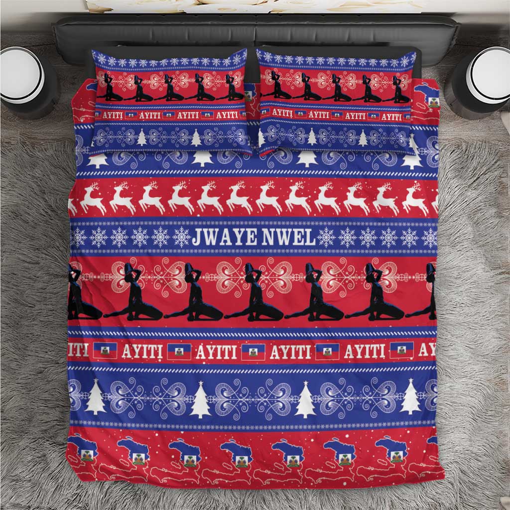 Afro Haiti Christmas Bedding Set Jwaye Nwel Ayiti Neg Marron Veve Vodou - African Pride