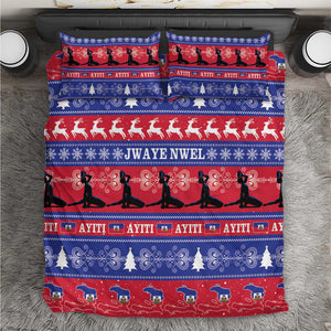 Afro Haiti Christmas Bedding Set Jwaye Nwel Ayiti Neg Marron Veve Vodou - African Pride