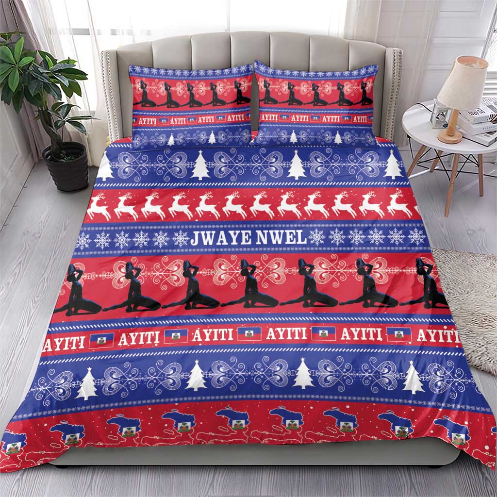 Afro Haiti Christmas Bedding Set Jwaye Nwel Ayiti Neg Marron Veve Vodou - African Pride