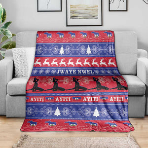 Afro Haiti Christmas Blanket Jwaye Nwel Ayiti Neg Marron Veve Vodou - African Pride