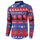 Haiti Christmas Button Sweatshirt Jwaye Nwel Ayiti Neg Marron Veve Vodou