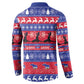Haiti Christmas Button Sweatshirt Jwaye Nwel Ayiti Neg Marron Veve Vodou