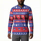 Haiti Christmas Button Sweatshirt Jwaye Nwel Ayiti Neg Marron Veve Vodou