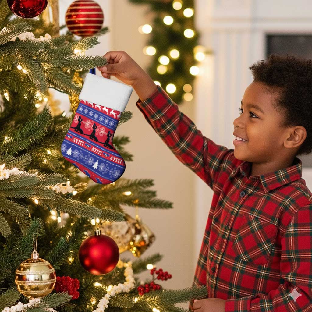 Afro Haiti Christmas Stocking Jwaye Nwel Ayiti Neg Marron Veve Vodou - African Pride