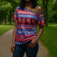 Haiti Christmas Cross Shoulder Shirt Jwaye Nwel Ayiti Neg Marron Veve Vodou