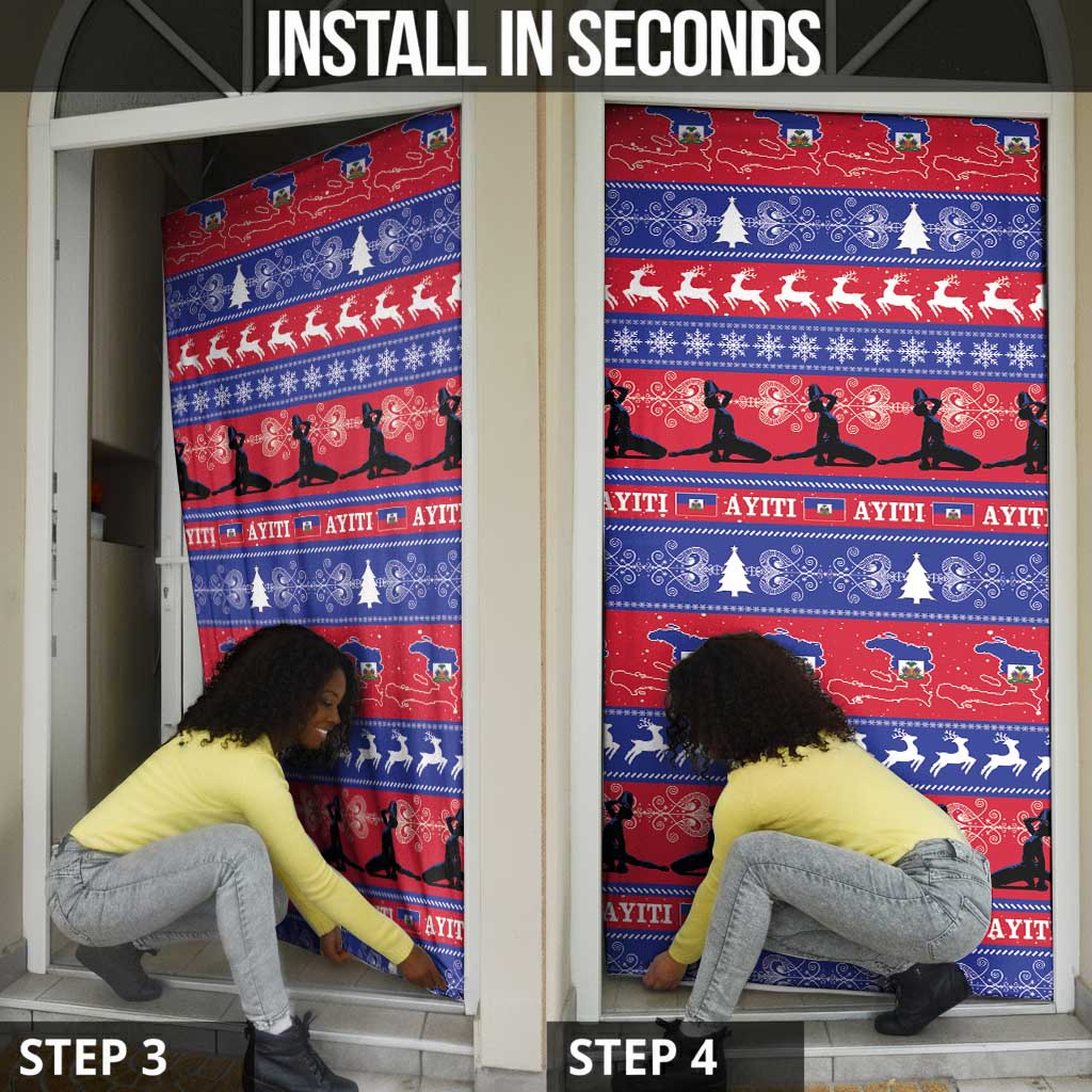 Haiti Christmas Door Cover Jwaye Nwel Ayiti Neg Marron Veve Vodou