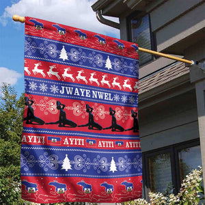 Afro Haiti Christmas Garden Flag Jwaye Nwel Ayiti Neg Marron Veve Vodou - African Pride