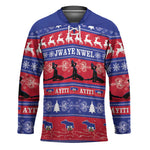 Haiti Christmas Hockey Jersey Jwaye Nwel Ayiti Neg Marron Veve Vodou