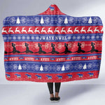 Afro Haiti Christmas Hooded Blanket Jwaye Nwel Ayiti Neg Marron Veve Vodou - African Pride