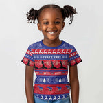 Afro Haiti Christmas Kid T shirt Jwaye Nwel Ayiti Neg Marron Veve Vodou - African Pride
