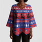 Haiti Christmas Kimono Sleeve Blouse Jwaye Nwel Ayiti Neg Marron Veve Vodou