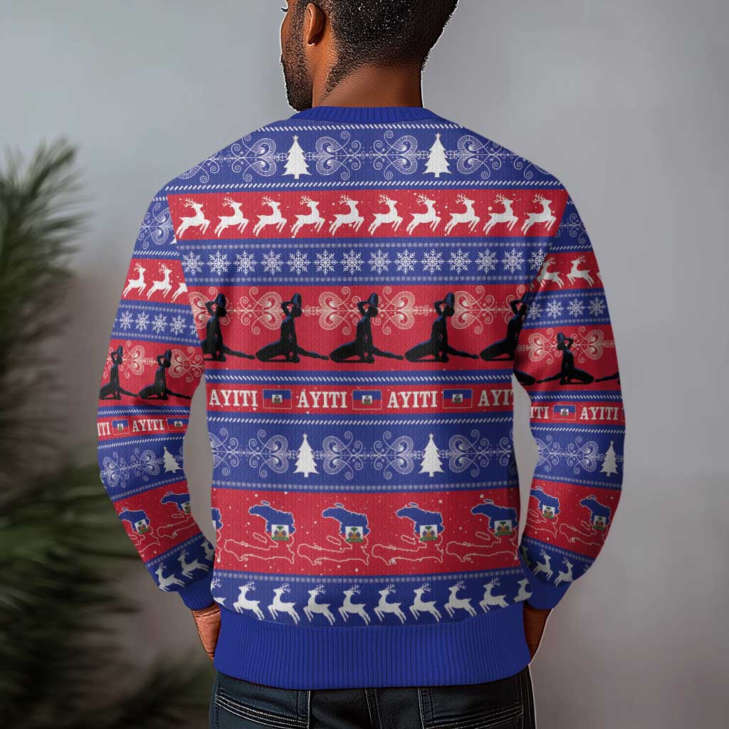Afro Haiti Christmas Ugly Christmas Sweater Jwaye Nwel Ayiti Neg Marron Veve Vodou - African Pride