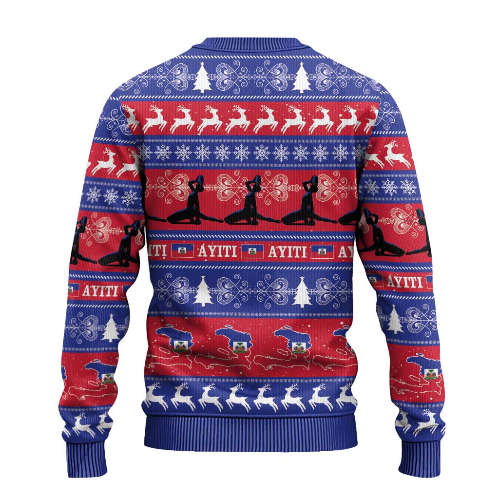 Afro Haiti Christmas Ugly Christmas Sweater Jwaye Nwel Ayiti Neg Marron Veve Vodou - African Pride