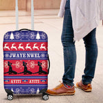 Afro Haiti Christmas Luggage Cover Jwaye Nwel Ayiti Neg Marron Veve Vodou - African Pride