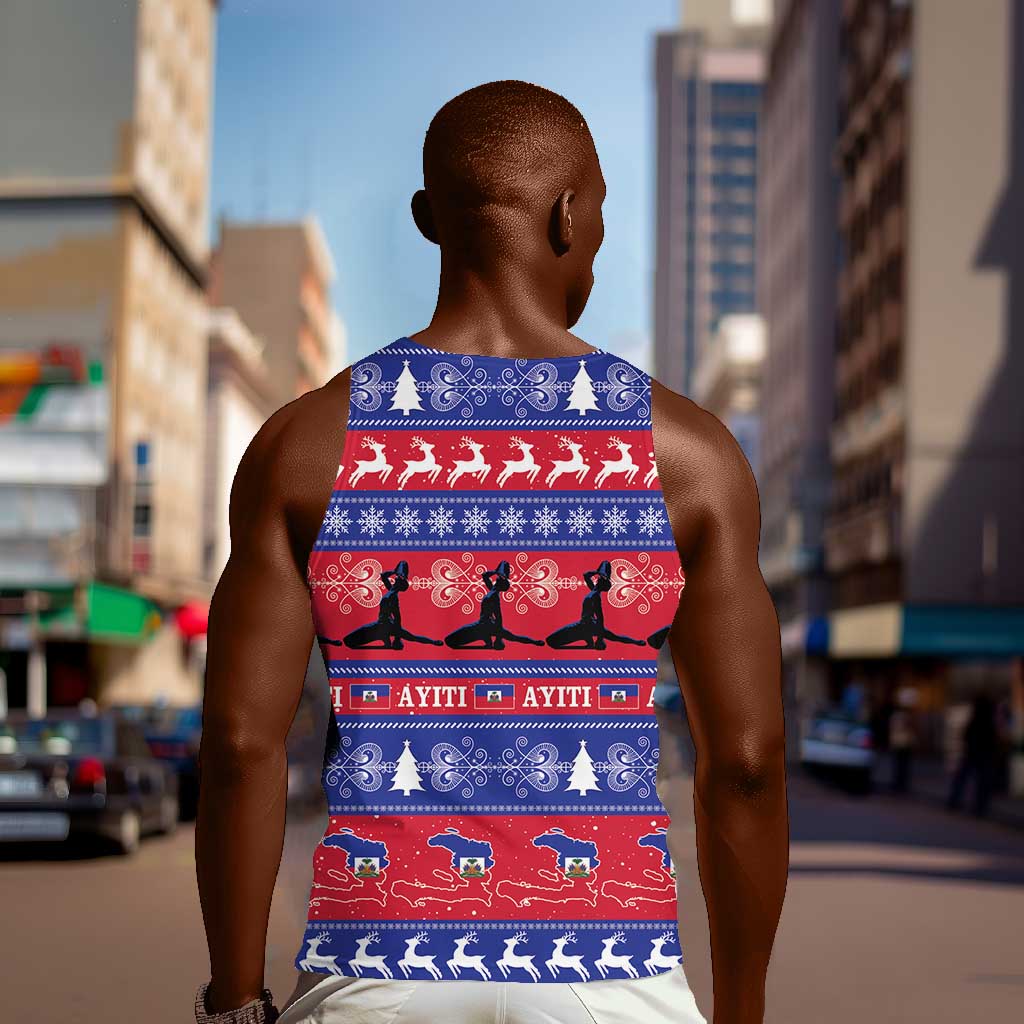 Afro Haiti Christmas Men Tank Top Jwaye Nwel Ayiti Neg Marron Veve Vodou - African Pride