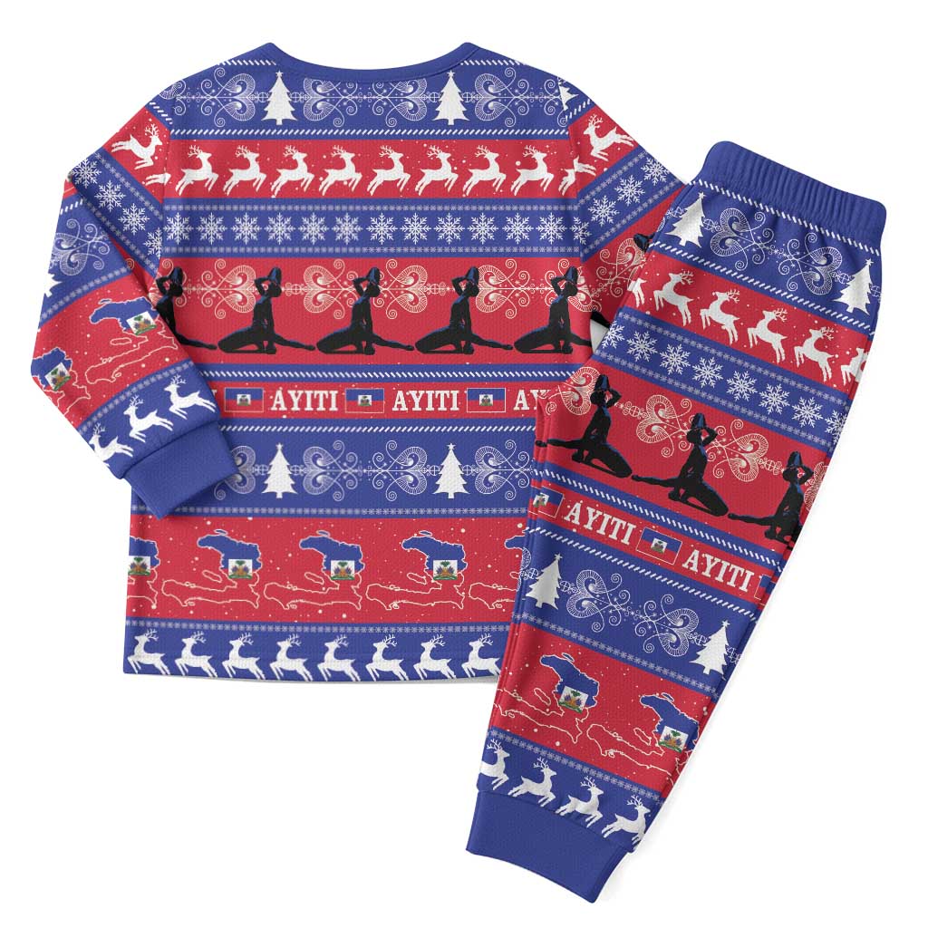 Afro Haiti Christmas Pajama Set Jwaye Nwel Ayiti Neg Marron Veve Vodou - African Pride