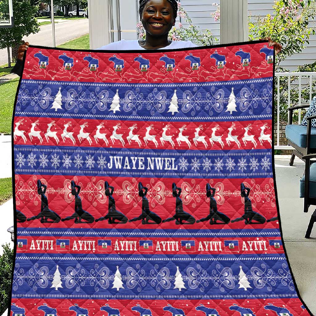 Afro Haiti Christmas Quilt Jwaye Nwel Ayiti Neg Marron Veve Vodou - African Pride