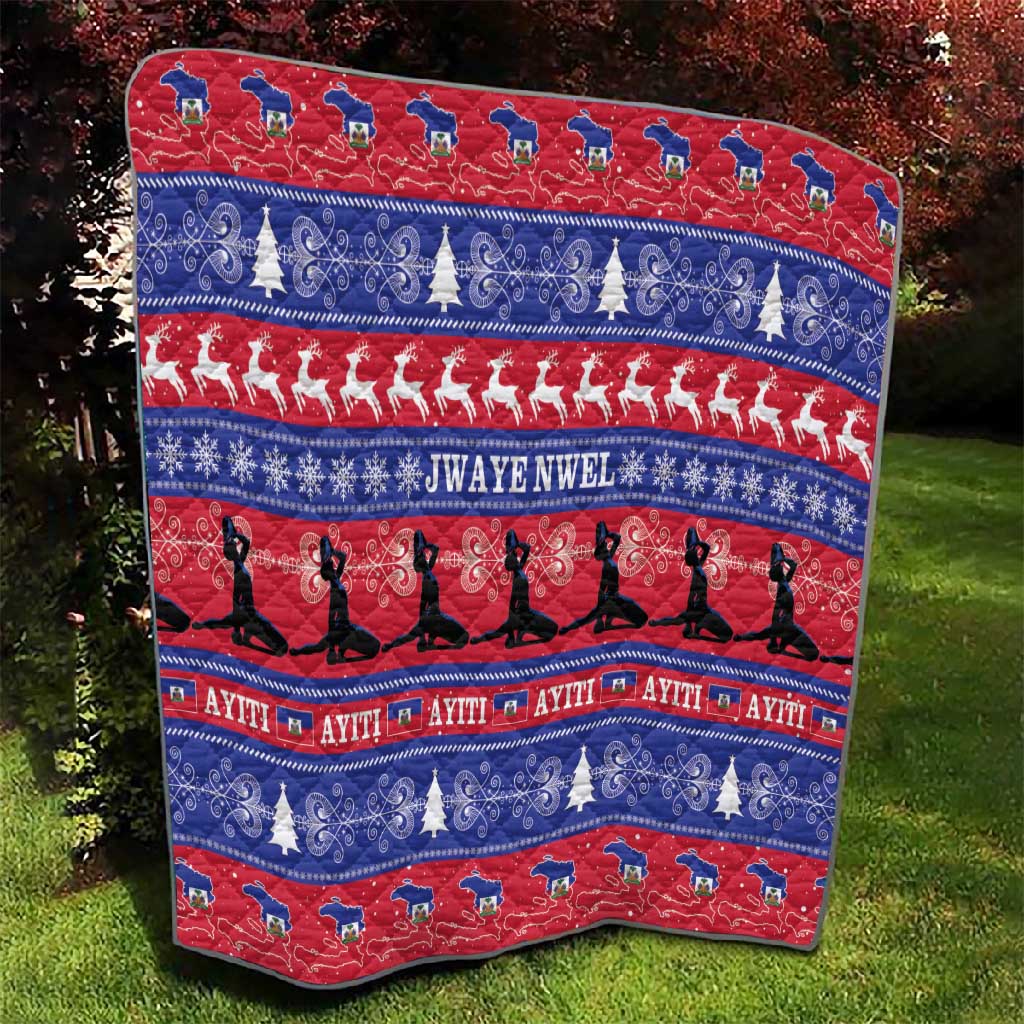 Afro Haiti Christmas Quilt Jwaye Nwel Ayiti Neg Marron Veve Vodou - African Pride