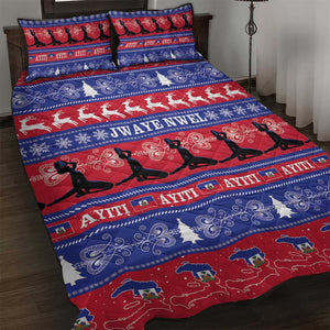 Afro Haiti Christmas Quilt Bed Set Jwaye Nwel Ayiti Neg Marron Veve Vodou - African Pride