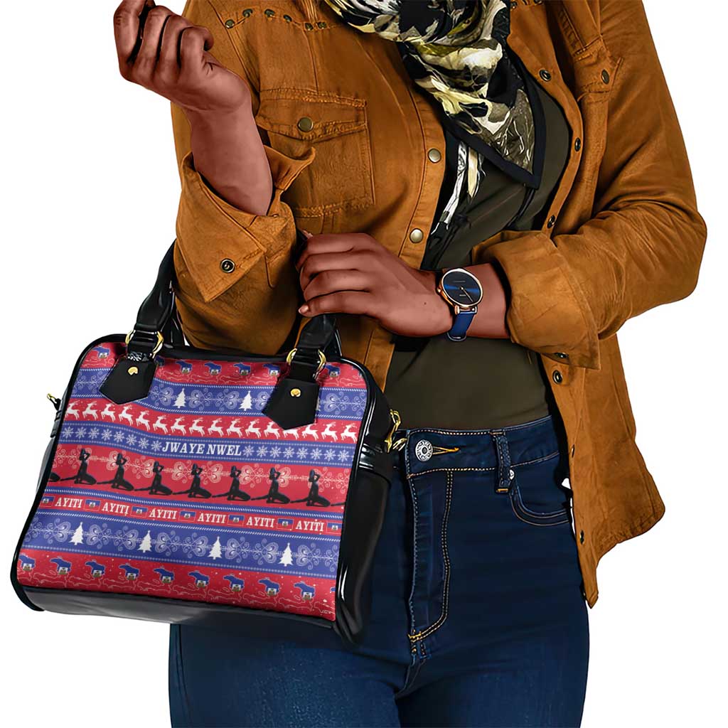 Afro Haiti Christmas Shoulder Handbag Jwaye Nwel Ayiti Neg Marron Veve Vodou - African Pride